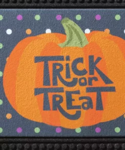 Home Accents Holiday LED Halloween Polka Dots Pumpkin 18 in. x 30 in. Rubber Light and Sound Door Mat -Home Accents Holiday Shop black home accents holiday halloween doormats 7323 81 05hd 66 1000