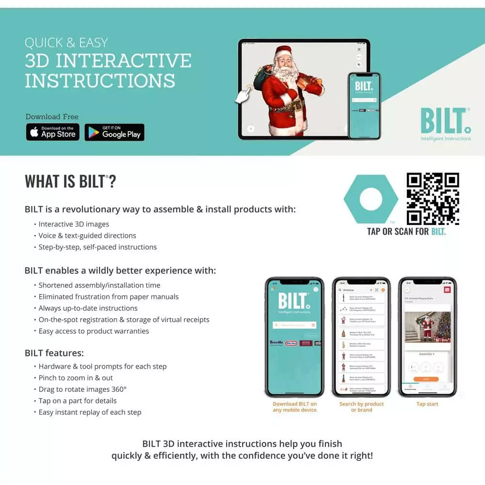 Home Accents Holiday 6 ft Animated Singing Santa Christmas Animatronic 8 Home Accents Holiday 6 ft Animated Singing Santa Christmas Animatronic - Image 6