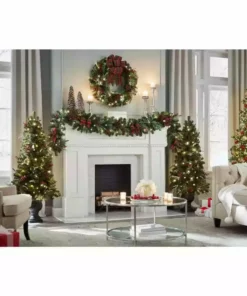 Home Accents Holiday 9 ft Prelit Woodmore Garland -Home Accents Holiday Shop home accents holiday christmas garland chzh3811602th5 1d 1000