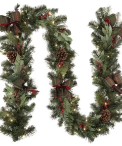 Home Accents Holiday 9 ft Prelit Woodmore Garland -Home Accents Holiday Shop home accents holiday christmas garland chzh3811602th5 40 1000