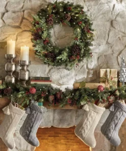 Home Accents Holiday 9 ft Prelit Woodmore Garland -Home Accents Holiday Shop home accents holiday christmas garland chzh3811602th5 66 1000