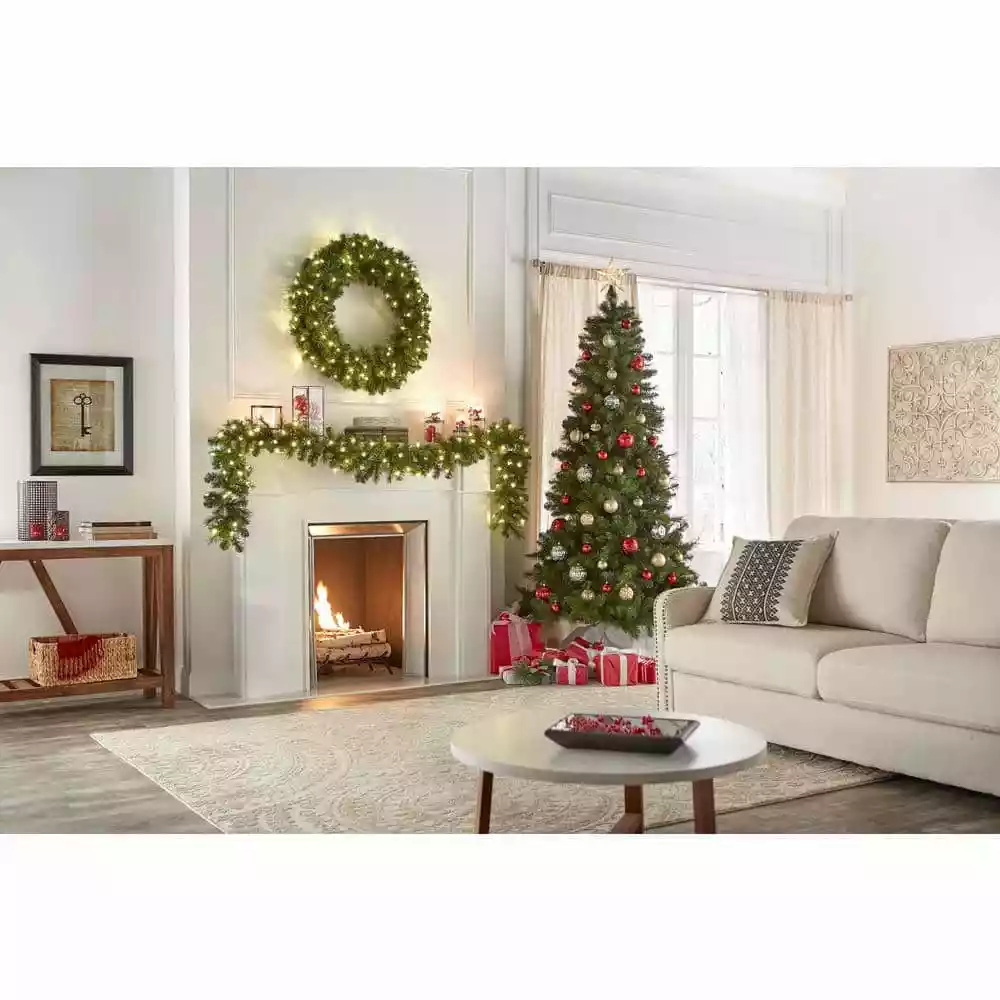 Home Accents Holiday 9 ft Prelit Wesley Garland 7 Home Accents Holiday 9 ft Prelit Wesley Garland - Image 5