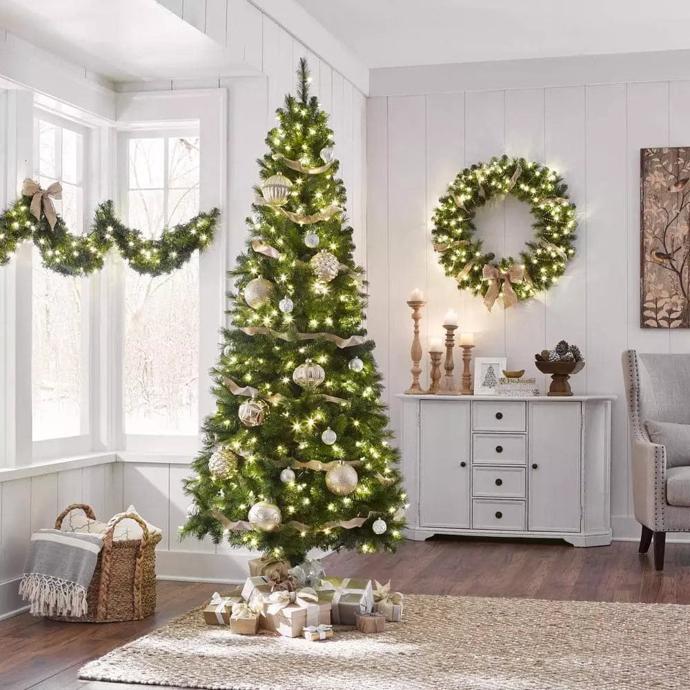 Home Accents Holiday 9 ft Prelit Wesley Garland 8 Home Accents Holiday 9 ft Prelit Wesley Garland - Image 6