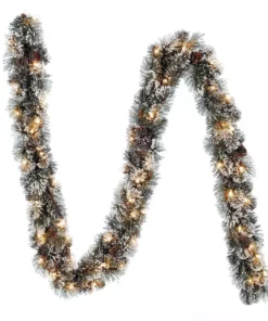 Home Accents Holiday 9 ft Prelit Sparkling Amelia Garland