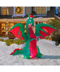 Home Accents Holiday 9 ft Christmas Dragon Holiday Inflatable -Home Accents Holiday Shop home accents holiday christmas inflatables 111187 e1 1000