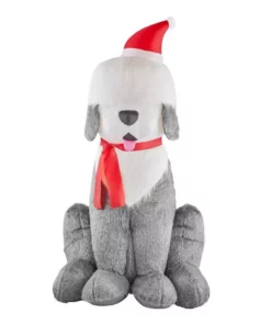 Home Accents Holiday 7 ft Fuzzy Sheep Dog Holiday Inflatable