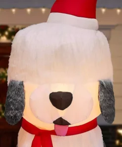 Home Accents Holiday 7 ft Fuzzy Sheep Dog Holiday Inflatable -Home Accents Holiday Shop home accents holiday christmas inflatables 118429 a0 1000