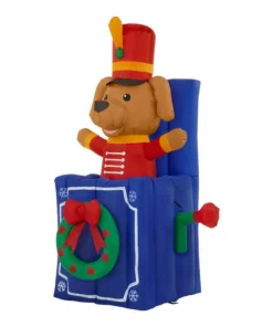 Home Accents Holiday 5 ft Animated Pop Up Toy Soldier Dog Holiday Inflatable -Home Accents Holiday Shop home accents holiday christmas inflatables 21gm12281 40 1000