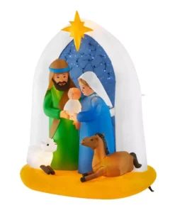 Home Accents Holiday 6.5 ft Nativity Scene Holiday Inflatable -Home Accents Holiday Shop home accents holiday christmas inflatables 21gm19552 40 1000