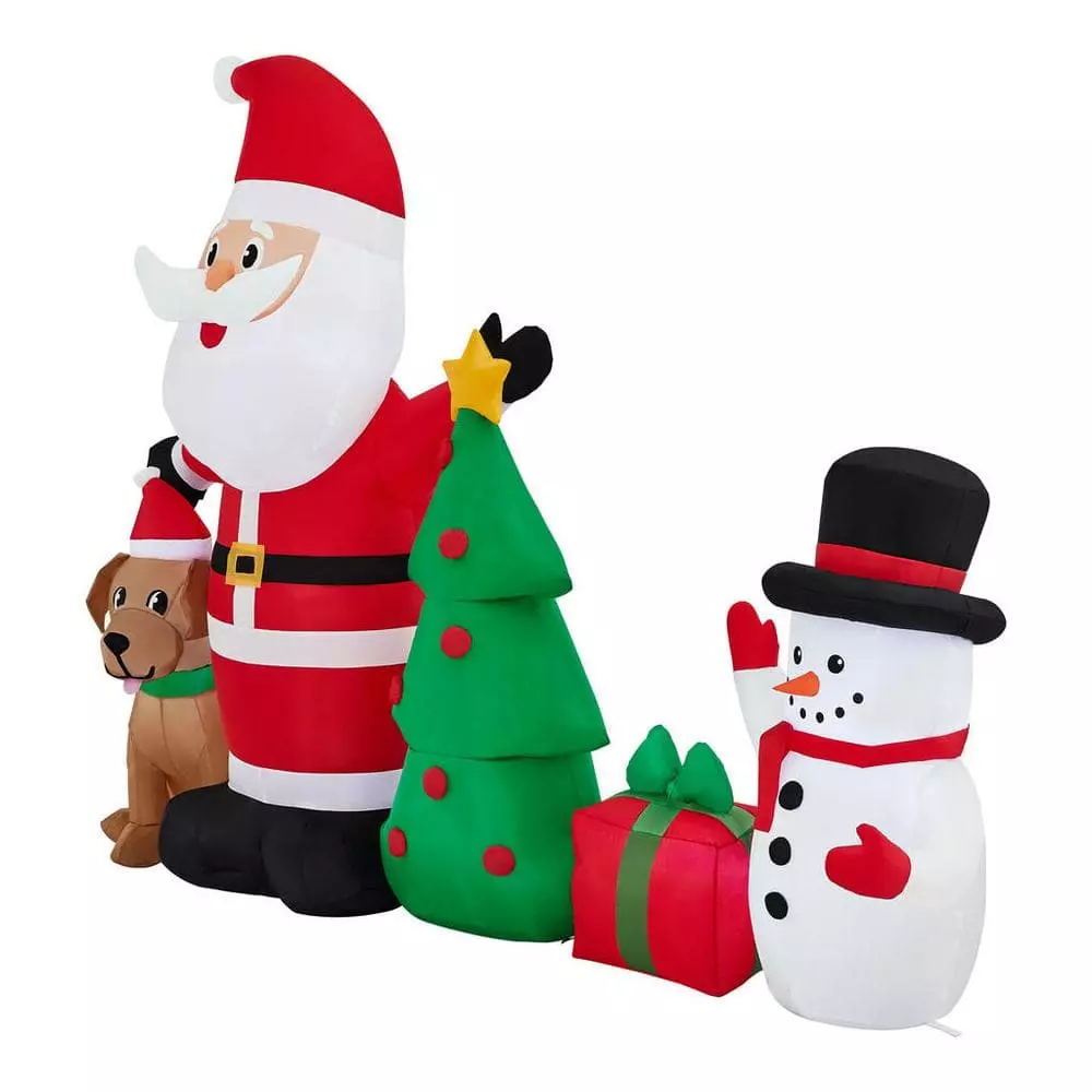 Home Accents Holiday 6.5 ft Santa Snowman and Dog Holiday Inflatable 5 Home Accents Holiday 6.5 ft Santa Snowman and Dog Holiday Inflatable - Image 3