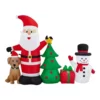 Home Accents Holiday 6.5 ft Santa Snowman and Dog Holiday Inflatable
