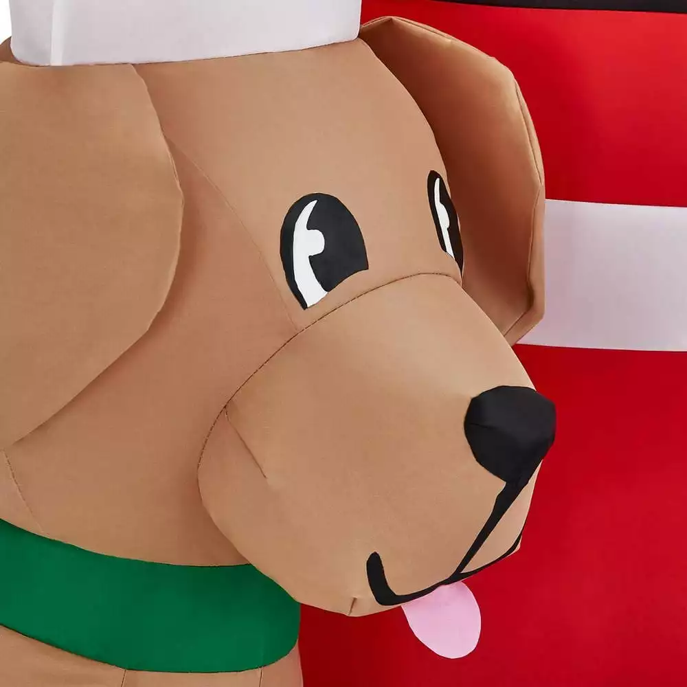Home Accents Holiday 6.5 ft Santa Snowman and Dog Holiday Inflatable 6 Home Accents Holiday 6.5 ft Santa Snowman and Dog Holiday Inflatable - Image 4