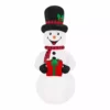 Home Accents Holiday 6.5 ft Snowman With Present Holiday Inflatable