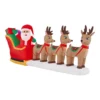 Home Accents Holiday 12 ft Santa in Sleigh With Reindeer Holiday Inflatable -Home Accents Holiday Shop home accents holiday christmas inflatables 22gm80053 64 1000