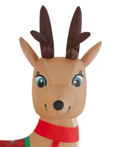 Home Accents Holiday 12 ft Santa in Sleigh With Reindeer Holiday Inflatable -Home Accents Holiday Shop home accents holiday christmas inflatables 22gm80053 a0 1000