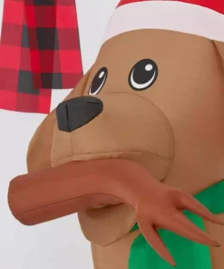 Home Accents Holiday 6 ft Snowman With Bunny and Dog Holiday Inflatable -Home Accents Holiday Shop home accents holiday christmas inflatables 22gm80750 a0 1000