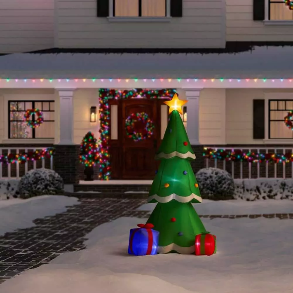 Home Accents Holiday 6.5 ft Christmas Tree With Gifts Holiday Inflatable 4 Home Accents Holiday 6.5 ft Christmas Tree With Gifts Holiday Inflatable - Image 2