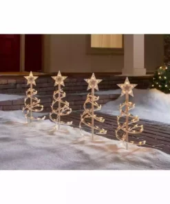 Home Accents Holiday 18 in Spiral Christmas Tree Pathway Light 4 Pack -Home Accents Holiday Shop home accents holiday christmas pathway lights ty084 1118 1c e1 1000