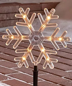 Home Accents Holiday 10 in Snowflake Pathway Light 4 Pack -Home Accents Holiday Shop home accents holiday christmas pathway lights ty175 1516 a0 1000