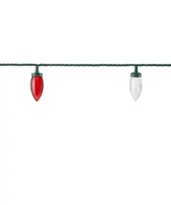 Home Accents Holiday 100L Red/White C9 LED Lights -Home Accents Holiday Shop home accents holiday christmas string lights 21rt21421rwwcm 40 1000