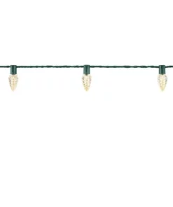 Home Accents Holiday 50L Warm White Faceted C9 LED Steady Lit Lights -Home Accents Holiday Shop home accents holiday christmas string lights 21rt2232115cm 40 1000