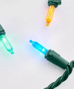 Home Accents Holiday 100L Multi Mini LED Green Wire Lights -Home Accents Holiday Shop home accents holiday christmas string lights 22rt100sm m 1d 1000