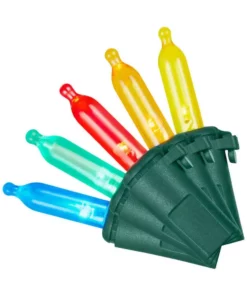 Home Accents Holiday 100L Multi Mini LED Green Wire Lights