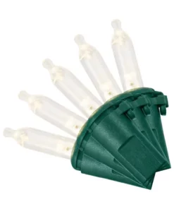 Home Accents Holiday 100L Warm White Mini LED Green Wire Lights