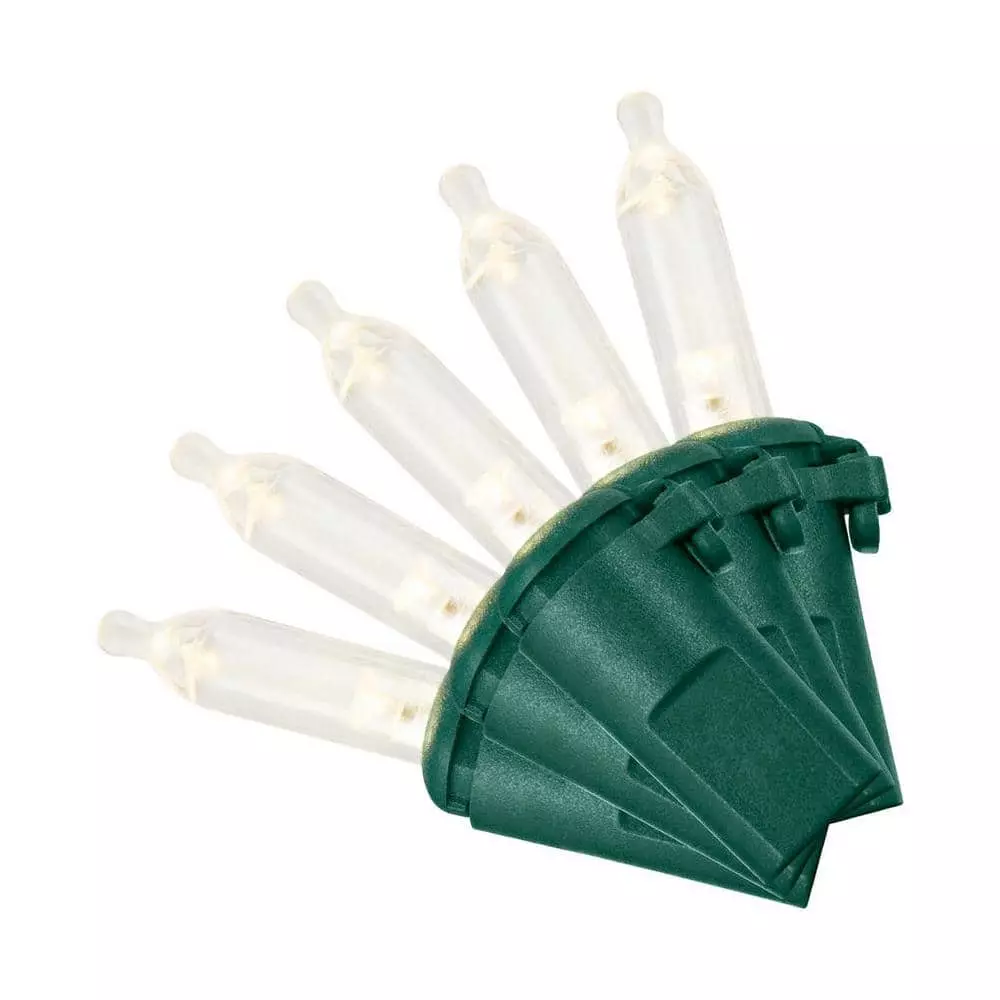 Home Accents Holiday 100L Warm White Mini LED Green Wire Lights 3 Home Accents Holiday 100L Warm White Mini LED Green Wire Lights