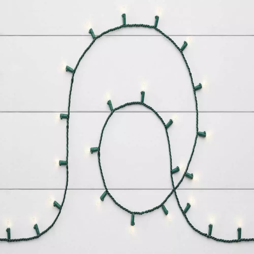 Home Accents Holiday 100L Warm White Mini LED Green Wire Lights 4 Home Accents Holiday 100L Warm White Mini LED Green Wire Lights - Image 2