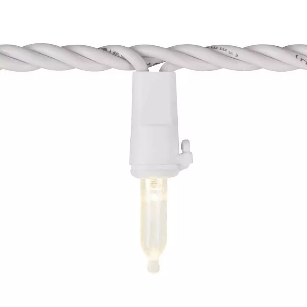 Home Accents Holiday 100L Warm White Mini LED White Wire Lights 5 Home Accents Holiday 100L Warm White Mini LED White Wire Lights - Image 3