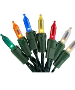 Home Accents Holiday 100-Count Warm White-Multi Mini LED Battery Lit Lights