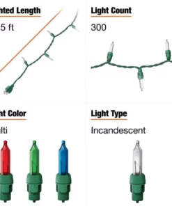 Home Accents Holiday 300L Multi Incandescent Mini Lights -Home Accents Holiday Shop home accents holiday christmas string lights tol 300l m a0 1000