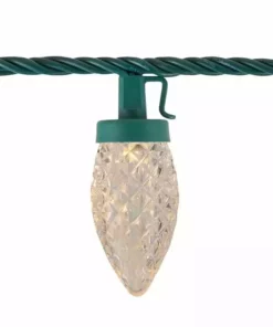 Home Accents Holiday 100L Warm White Faceted C9 LED Lights -Home Accents Holiday Shop home accents holiday christmas string lights ty288 1115 ww 40 1000