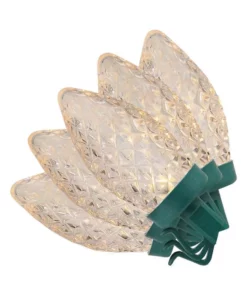 Home Accents Holiday 100L Warm White Faceted C9 LED Lights