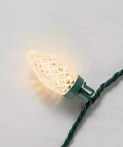 Home Accents Holiday 100L Warm White Faceted C9 LED Lights -Home Accents Holiday Shop home accents holiday christmas string lights ty288 1115 ww 77 1000