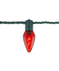 Home Accents Holiday 25L Red C9 LED Steady Lit -Home Accents Holiday Shop home accents holiday christmas string lights ty417 1915r 40 1000