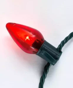 Home Accents Holiday 25L Red C9 LED Steady Lit -Home Accents Holiday Shop home accents holiday christmas string lights ty417 1915r a0 1000