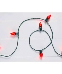 Home Accents Holiday 25L Red C9 LED Steady Lit -Home Accents Holiday Shop home accents holiday christmas string lights ty417 1915r e1 1000