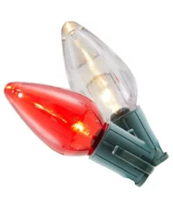 Home Accents Holiday 25L Red/White C9 LED Steady Lit