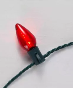 Home Accents Holiday 25L Red/White C9 LED Steady Lit -Home Accents Holiday Shop home accents holiday christmas string lights ty417 1915rsw c3 1000