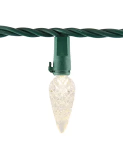 Home Accents Holiday 150L Warm White Faceted C6 LED Lights -Home Accents Holiday Shop home accents holiday christmas string lights ty615 1815ww 40 1000