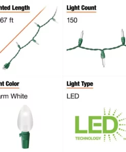 Home Accents Holiday 150L Warm White Faceted C6 LED Lights -Home Accents Holiday Shop home accents holiday christmas string lights ty615 1815ww a0 1000