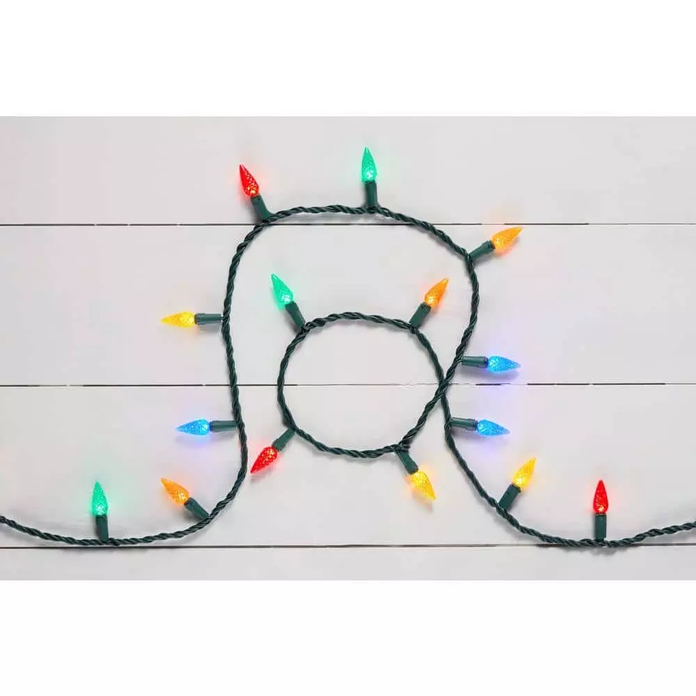 Home Accents Holiday 100L Multi Faceted C6 LED Steady Lit Lights 4 Home Accents Holiday 100L Multi Faceted C6 LED Steady Lit Lights - Image 2