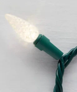 Home Accents Holiday 100L Warm White Faceted C6 LED Steady Lit Lights -Home Accents Holiday Shop home accents holiday christmas string lights ty621 1715ww a0 1000