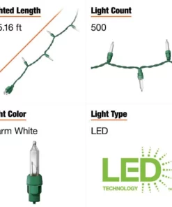 Home Accents Holiday 500L Warm White Mini LED Lights -Home Accents Holiday Shop home accents holiday christmas string lights ty628 1715 a0 1000