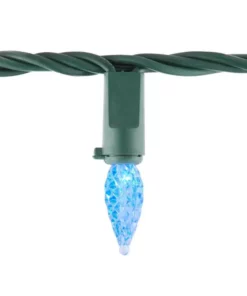 Home Accents Holiday 50L Blue Faceted C3 LED Steady Lit -Home Accents Holiday Shop home accents holiday christmas string lights ty827 1415 fc3 40 1000