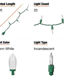 Home Accents Holiday 25L Clear Incandescent C9 Lights -Home Accents Holiday Shop home accents holiday christmas string lights w11c0055 a0 1000