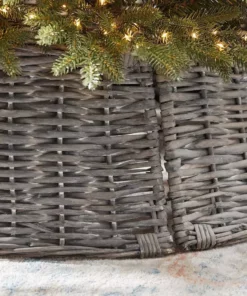 Home Accents Holiday 42 in Rattan Christmas Tree Collar -Home Accents Holiday Shop home accents holiday christmas tree collars 22pk20261 1d 1000