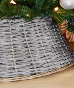 Home Accents Holiday 27 in Rattan Christmas Tree Collar -Home Accents Holiday Shop home accents holiday christmas tree collars 4040583 a0 1000